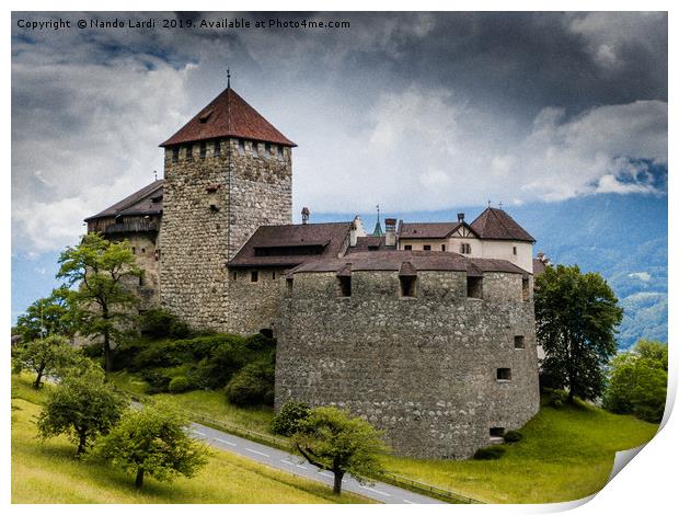 Vaduz Castle Print by DiFigiano Photography
