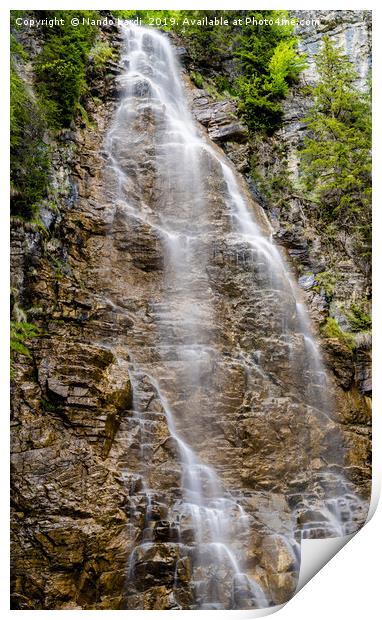 Lake Meadow Falls Print by DiFigiano Photography