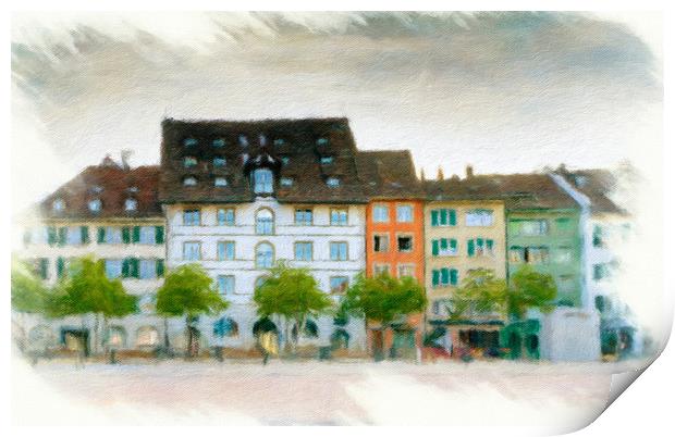 Schaffhausen Cityscape 4 Print by DiFigiano Photography