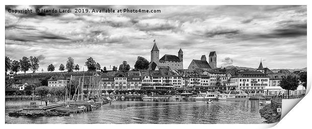 Rapperswil Castle Panorama Print by DiFigiano Photography