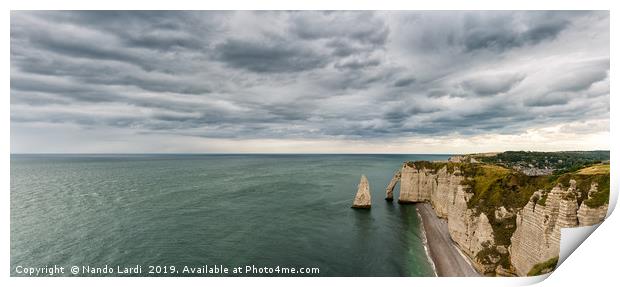 Les Falaises d'Etretat Panorama Print by DiFigiano Photography