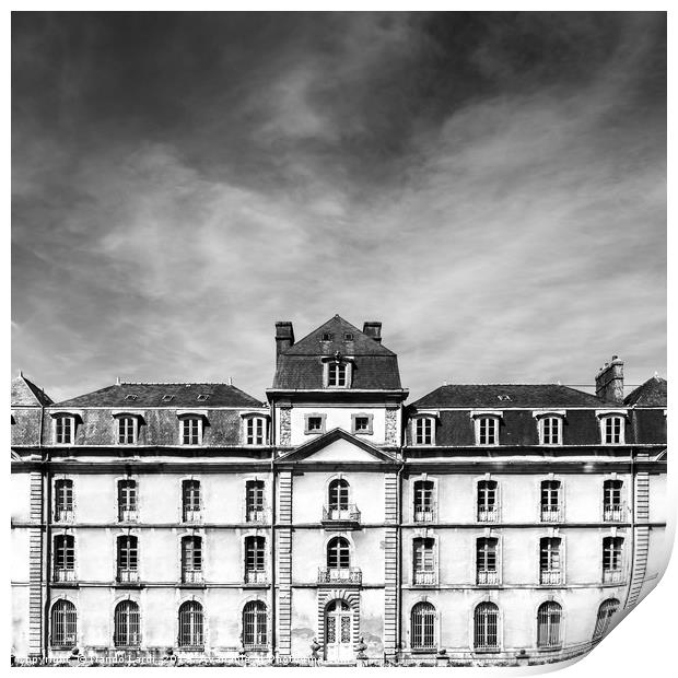 Hermine Castle Monochrome Print by DiFigiano Photography