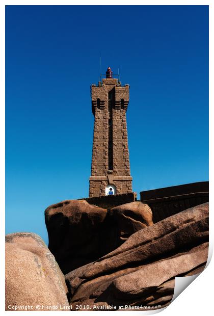 Mean Ruz Lighthouse Print by DiFigiano Photography