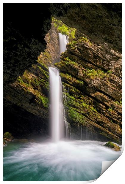 Thur Falls in the Toggenburg Region of Switzerland Print by DiFigiano Photography