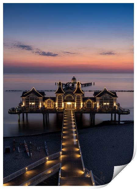 Sellin Pier Morning Print by DiFigiano Photography