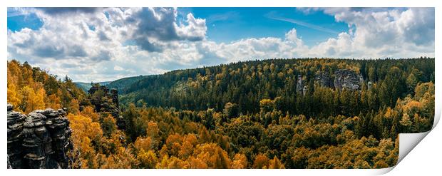Elbsandstein Autumn Print by DiFigiano Photography
