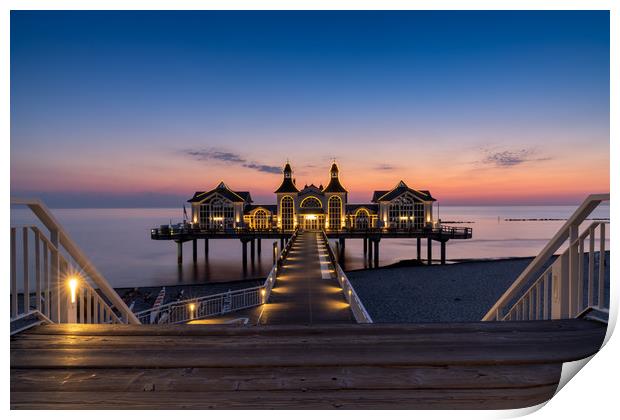 Sellin Pier Daybreak Print by DiFigiano Photography