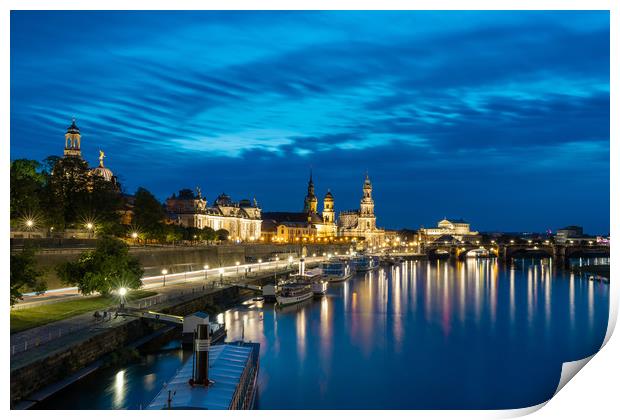 Dresden After Dark Print by DiFigiano Photography