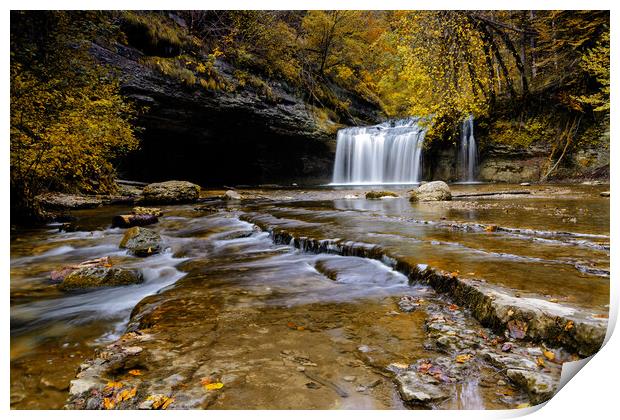 Le Gour Bleu Falls Print by DiFigiano Photography