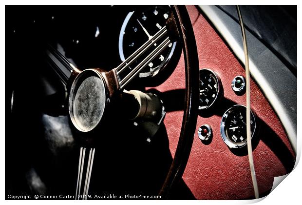 Classic Car Interior Print by Connor Carter