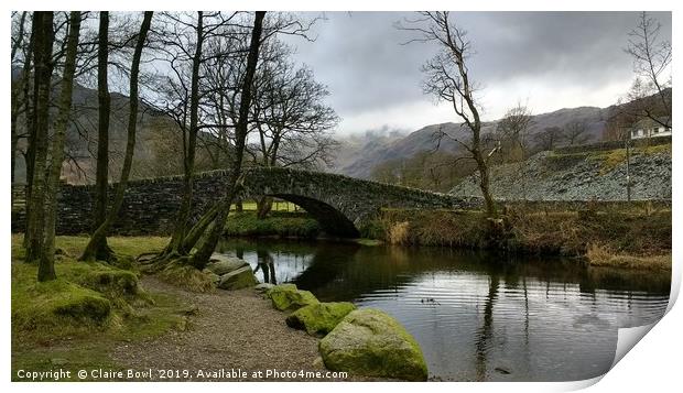 Bridge Of Tranquility Print by Claire Bowl