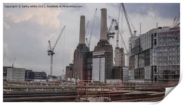 Battersea Power Station,pink floyd Print by kathy white