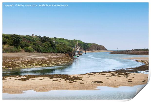 Hayle Beach Cornwall,Cornish beach  Print by kathy white
