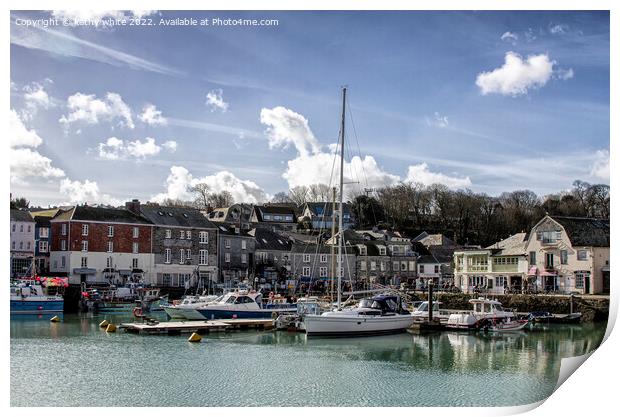 Padstow Harbour.Cornwall Print by kathy white