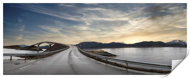 The Storseisundet Bridge Norway Print by kathy white