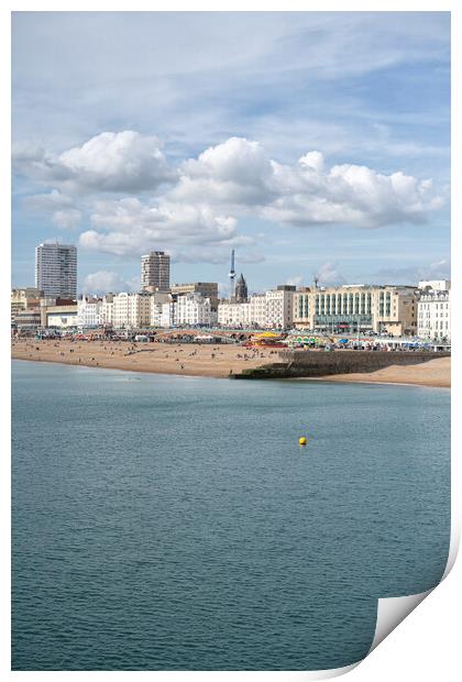 Brighton Seafront Print by kathy white