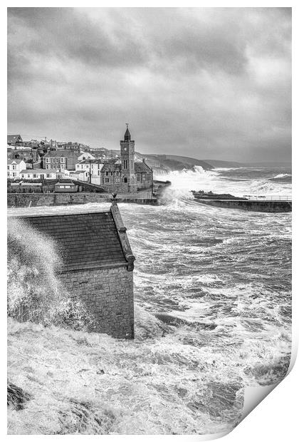 stormy sea Print by kathy white