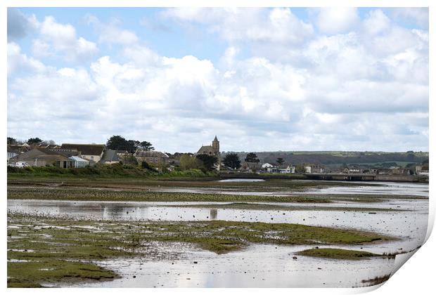 The Hayle Estuary Cornwall Print by kathy white