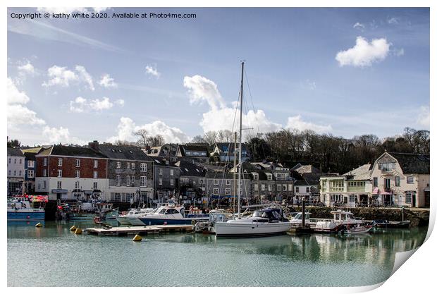 Padstow Cornwall Cornish Harbour Rick Stien Print by kathy white