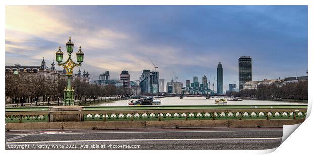 london, river; thames,city landscape Print by kathy white