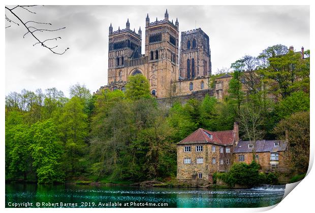 Durham Cathedral overlooking the River Wear Print by Lrd Robert Barnes