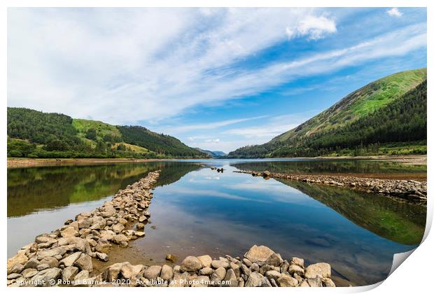 Reflections At Thirlmere Lake Print by Lrd Robert Barnes