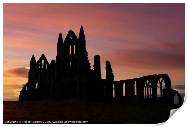 Morning at Whitby Abbey  Print by Lrd Robert Barnes