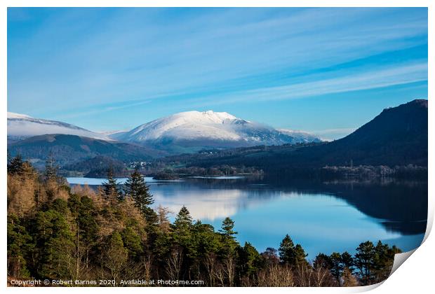 Derwentwater Lake  Print by Lrd Robert Barnes