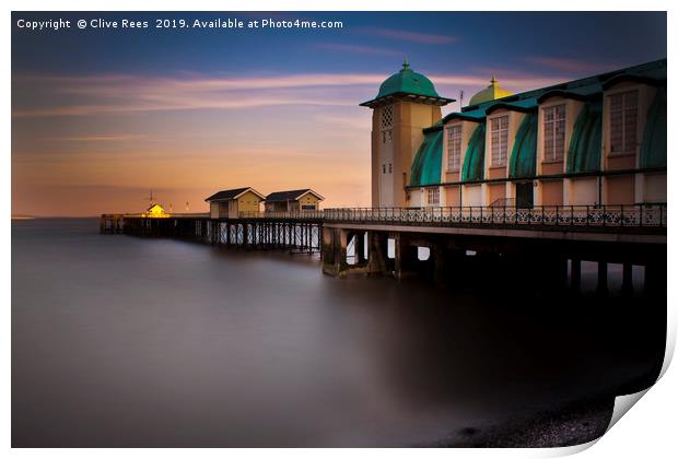 Penarth Pier Print by Clive Rees