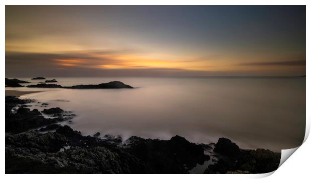 New Year's Day Sunset on Llanddwyn Island Print by Palombella Hart