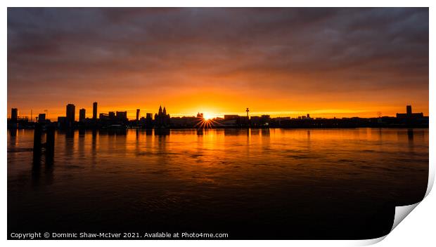 Sunrise over Liverpool Print by Dominic Shaw-McIver