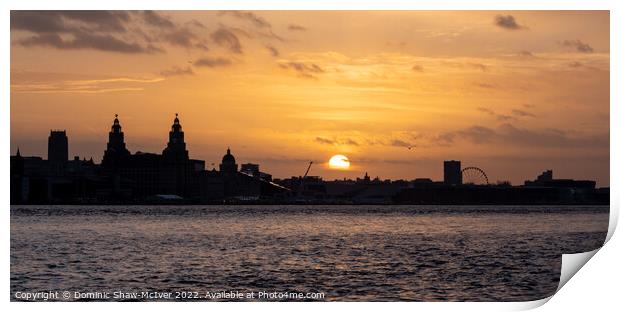 Liverpool Waterfront Sunrise Print by Dominic Shaw-McIver