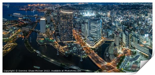 Yokohama City Lights Print by Dominic Shaw-McIver