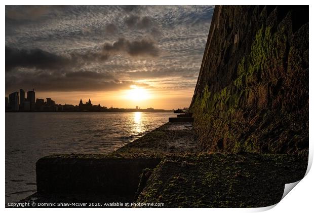 Sunrise over the Mersey Print by Dominic Shaw-McIver