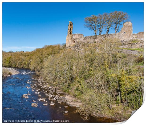 Barnard Castle and the River Tees Tees (1) Print by Richard Laidler