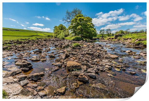Sleightholme Beck and the River Greta Confluence Print by Richard Laidler
