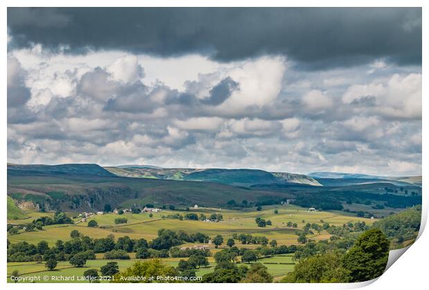 Holwick Teesdale in Dramatic Light Print by Richard Laidler