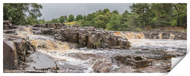 River Tees at Low Force, Teesdale, in late summer, Panorama Print by Richard Laidler