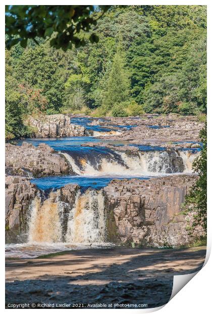Low Force Waterfall Portrait Print by Richard Laidler