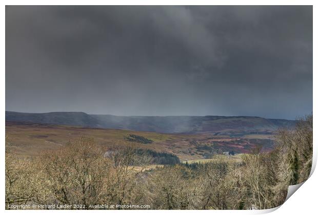 Snow Squall over Cronkley Fell, Teesdale Print by Richard Laidler