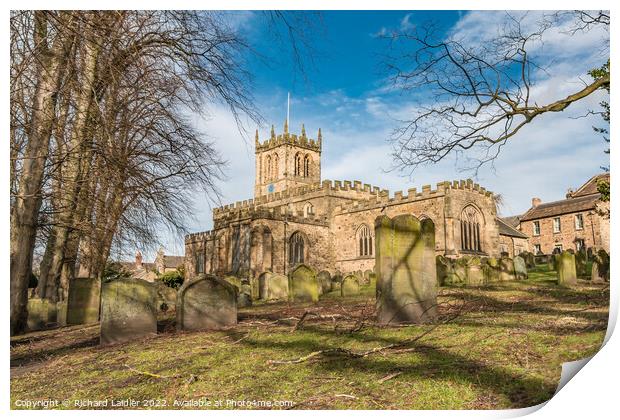 St Mary's Parish Church Barnard Castle Print by Richard Laidler