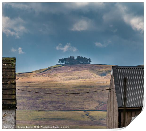 Kirkcarrion Between the Roofs Print by Richard Laidler