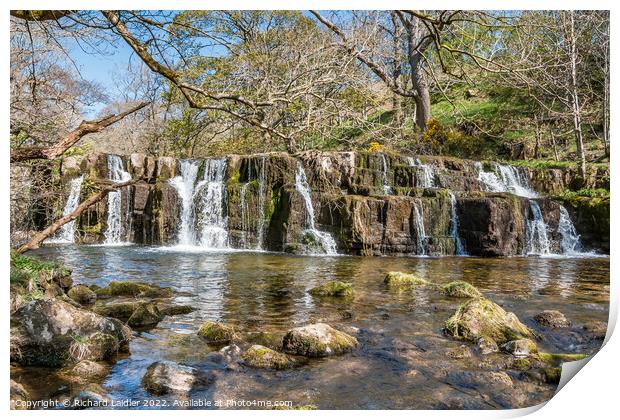 Orgate Force Waterfall in Spring Sunshine (1) Print by Richard Laidler