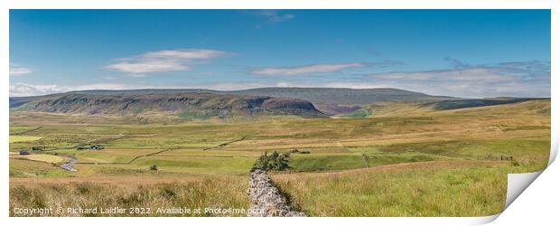 Cronkley Scar and Mickle Fell Panorama Print by Richard Laidler