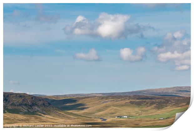 Cronkley Scar and Widdybank Farm, Teesdale Print by Richard Laidler
