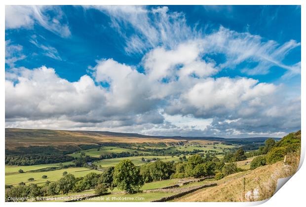 Towards Holwick from Middle Side, Teesdale Print by Richard Laidler