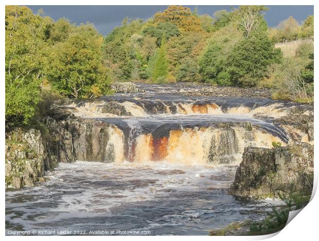 Autumn Drama at Low Force Waterfall, Teesdale Print by Richard Laidler