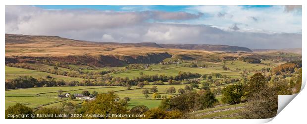 Upper Teesdale from Middle Side Panorama Print by Richard Laidler