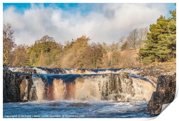 Low Force Waterfall, Teesdale, Xmas Eve 2022 Print by Richard Laidler
