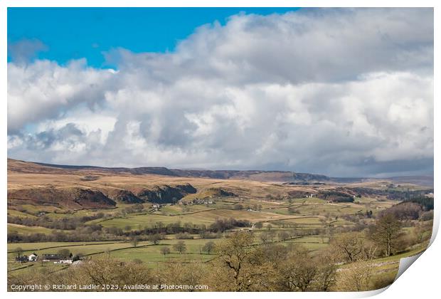 Towards Holwick and Cronkley, Teesdale Print by Richard Laidler